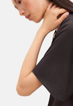 Blusenshirt mit V- Neck aus Satin in Braun |  Seidensticker Onlineshop