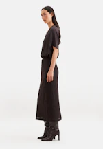 Blusenshirt mit V- Neck aus Satin in Braun |  Seidensticker Onlineshop