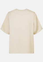 Blouse shirt with V-neck made of satin in Weiß |  Seidensticker Onlineshop