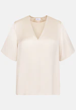 Blusenshirt mit V- Neck aus Satin in Weiß |  Seidensticker Onlineshop