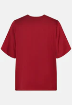 Chemisier à col en V en satin in Rouge |  Seidensticker Onlineshop