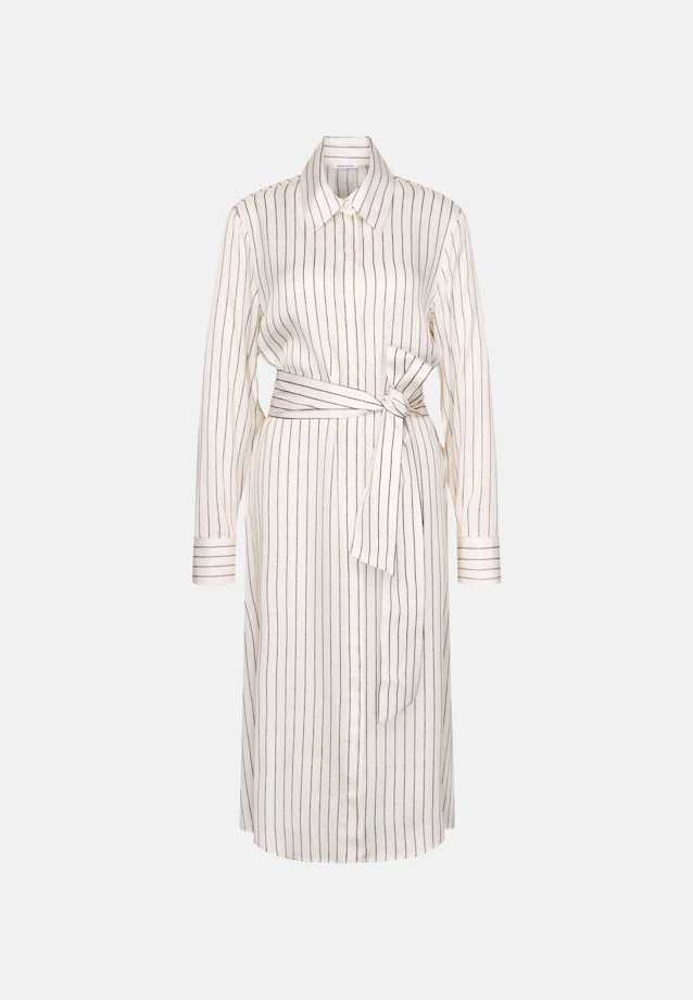 Satin shirt dress with high sleeve slits in Weiß |  Seidensticker Onlineshop