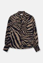 Stehkragen Bluse mit hohen Manschetten in Braun |  Seidensticker Onlineshop