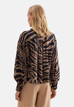 High Collar Blouse with High Cuffs in Braun |  Seidensticker Onlineshop