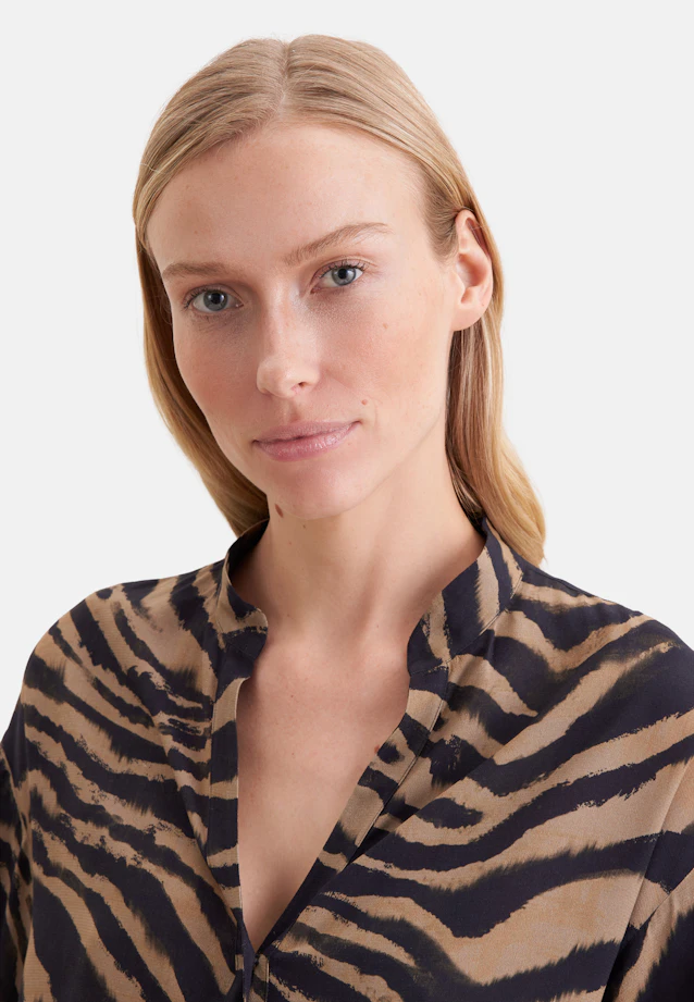 High Collar Blouse with High Cuffs in Braun |  Seidensticker Onlineshop