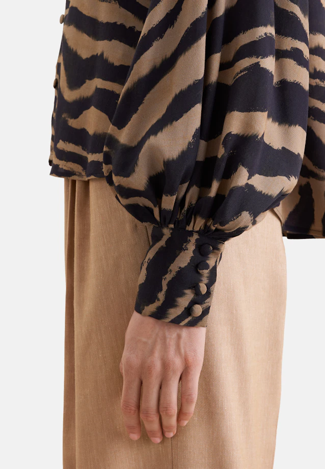 High Collar Blouse with High Cuffs in Braun |  Seidensticker Onlineshop