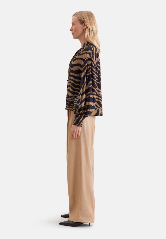 High Collar Blouse with High Cuffs in Braun |  Seidensticker Onlineshop