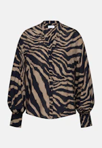 Stehkragen Bluse mit hohen Manschetten in Braun |  Seidensticker Onlineshop