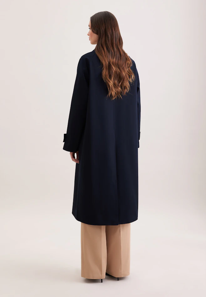 Cotton twill carcoat in Dunkelblau | Seidensticker online shop