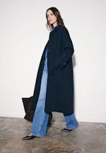 Cotton twill carcoat in Dunkelblau |  Seidensticker Onlineshop