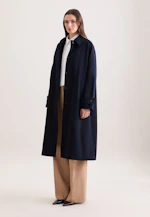 Cotton twill carcoat in Dunkelblau |  Seidensticker Onlineshop