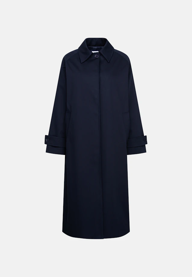 Cotton twill carcoat in Dunkelblau |  Seidensticker Onlineshop