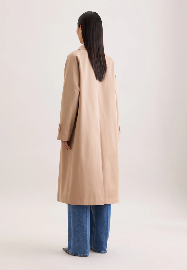 Cotton twill carcoat in Beige |  Seidensticker Onlineshop