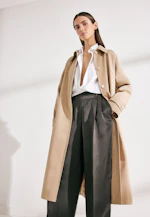 Cotton twill carcoat in Beige |  Seidensticker Onlineshop