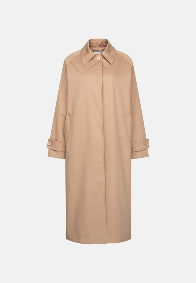 Cotton twill carcoat in Beige |  Seidensticker Onlineshop