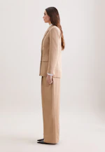 Zweireihiger Blazer mit Pattentaschen aus Baumwolltwill in Beige |  Seidensticker Onlineshop