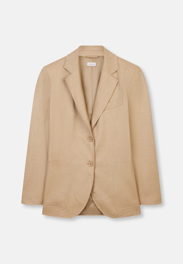 Two-button twill blazer in linen mix in Beige |  Seidensticker Onlineshop