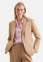 Zweiknopf Twill Blazer aus Leinen Mix in Beige |  Seidensticker Onlineshop