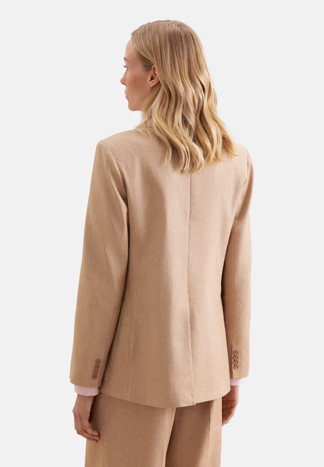 Zweiknopf Twill Blazer aus Leinen Mix in Beige | Seidensticker Onlineshop
