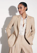 Blazer en sergé à deux boutons en mélange lin in Beige |  Seidensticker Onlineshop