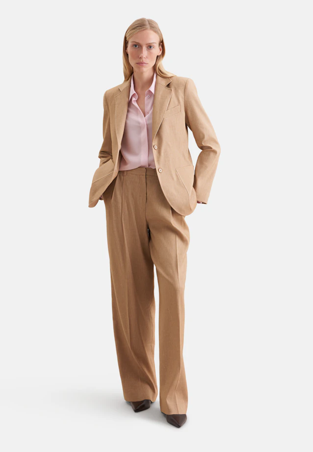 Two-button twill blazer in linen mix in Beige |  Seidensticker Onlineshop