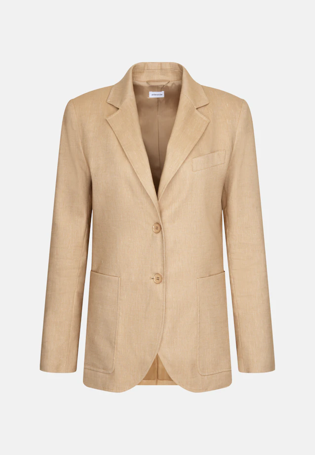 Two-button twill blazer in linen mix in Beige |  Seidensticker Onlineshop