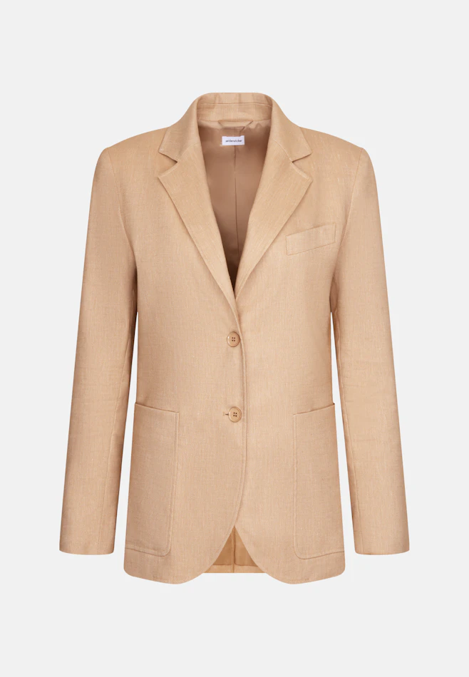 Zweiknopf Twill Blazer aus Leinen Mix in Beige | Seidensticker Onlineshop