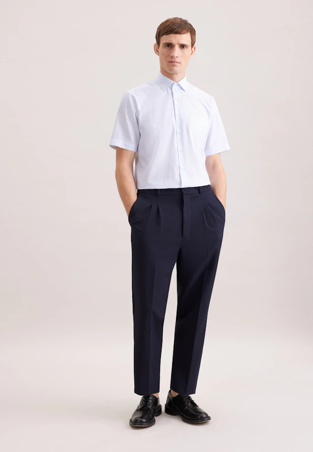 Comfort Business shirt Print in Hellblau |  Seidensticker Onlineshop