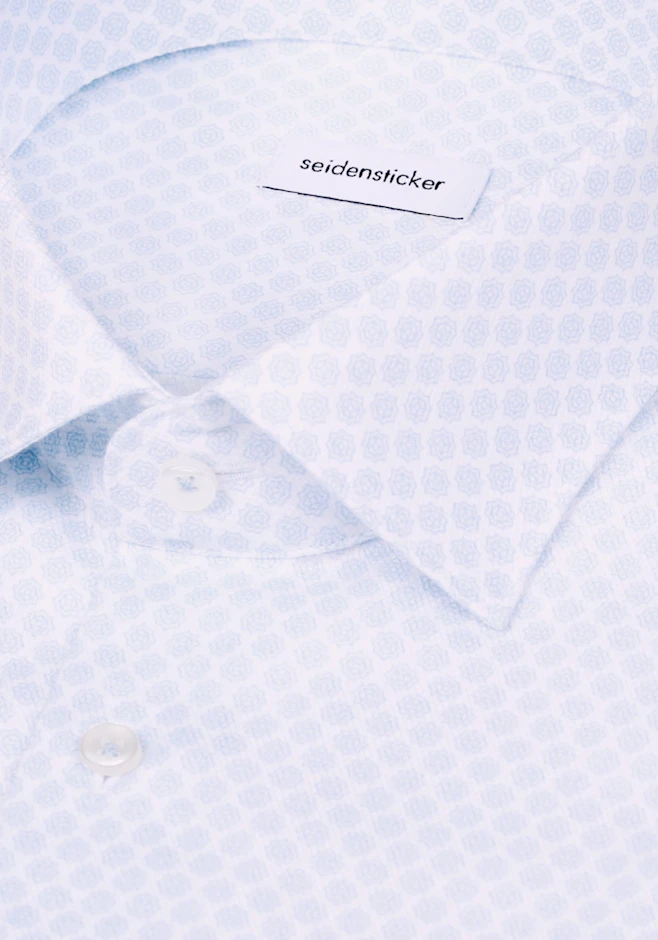 Comfort Business Hemd Druck in Hellblau | Seidensticker Onlineshop