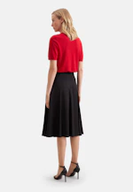 Wide swinging satin panel skirt in Schwarz |  Seidensticker Onlineshop