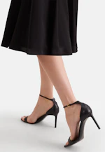 Wide swinging satin panel skirt in Schwarz |  Seidensticker Onlineshop