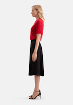 Wide swinging satin panel skirt in Schwarz |  Seidensticker Onlineshop