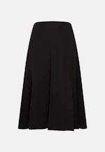 Wide swinging satin panel skirt in Schwarz |  Seidensticker Onlineshop