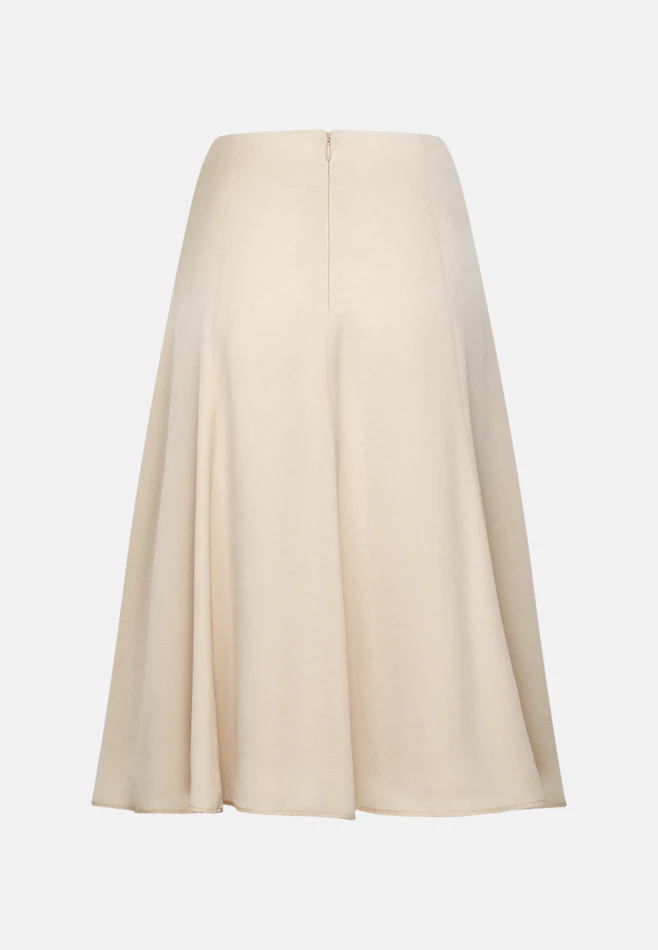 Weit schwingender Bahnenrock aus Satin in Weiß | Seidensticker Onlineshop