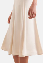 Wide swinging satin panel skirt in Weiß |  Seidensticker Onlineshop