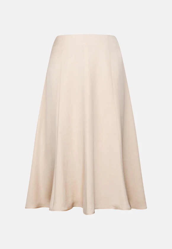 Wide swinging satin panel skirt in Weiß |  Seidensticker Onlineshop