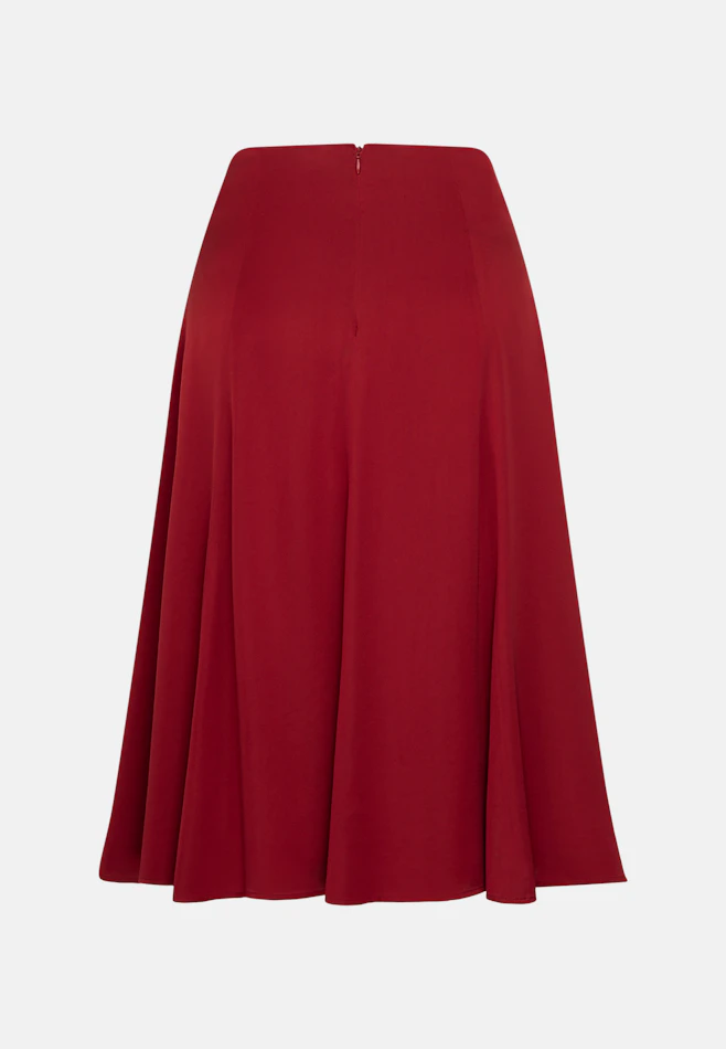 Weit schwingender Bahnenrock aus Satin in Rot | Seidensticker Onlineshop