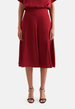 Wide swinging satin panel skirt in Rot |  Seidensticker Onlineshop