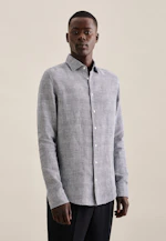 Shaped Business Hemd Karo in Dunkelblau |  Seidensticker Onlineshop