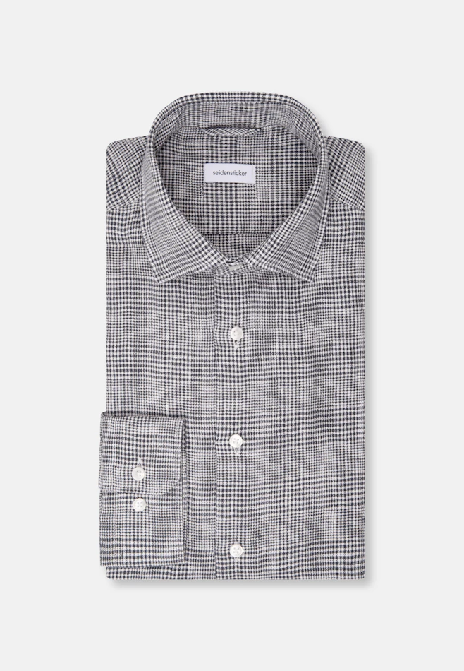 Shaped Business Hemd Karo in Dunkelblau | Seidensticker Onlineshop