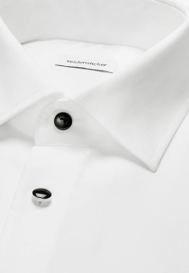Shaped Smokinghemd Uni in Weiß |  Seidensticker Onlineshop