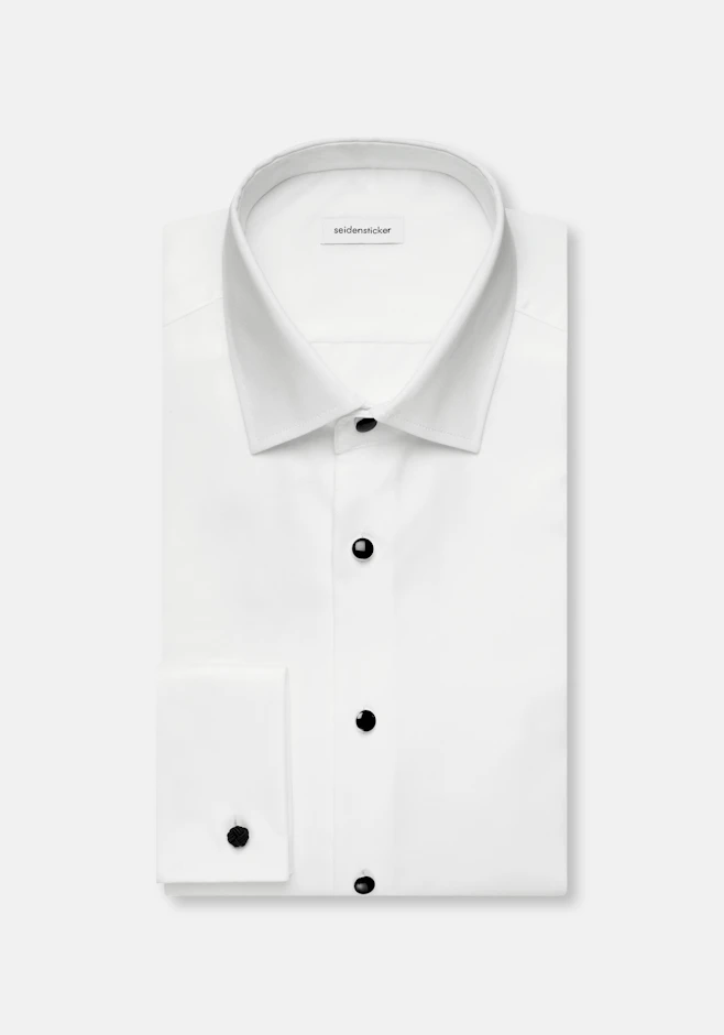 Shaped Chemise de smoking Uni dans Blanc | Boutique en ligne Seidensticker