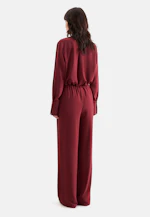 Flowing trousers with elastic waistband and belt loops in Rot |  Seidensticker Onlineshop