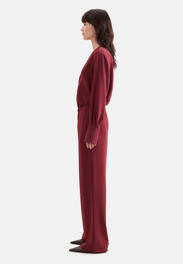 Flowing trousers with elastic waistband and belt loops in Rot |  Seidensticker Onlineshop