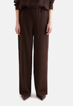 Fließende Hose mit Gummibund und Gürtelschlaufen in Braun |  Seidensticker Onlineshop