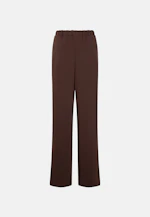 Flowing trousers with elastic waistband and belt loops in Braun |  Seidensticker Onlineshop