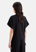 Wrap blouse Uni in Schwarz |  Seidensticker Onlineshop