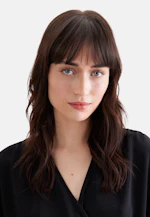 Wrap blouse Uni in Schwarz |  Seidensticker Onlineshop