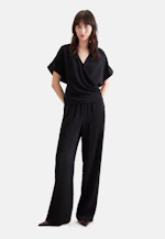 Wickelbluse Uni in Schwarz |  Seidensticker Onlineshop