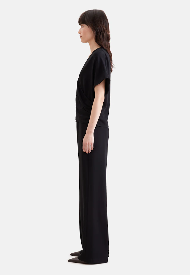 Wickelbluse Uni in Schwarz |  Seidensticker Onlineshop